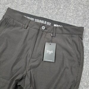 Waggle Greenside Jogger Pants Mens 30x28 Black Golf Tapered Stretch Zip Cuff NEW